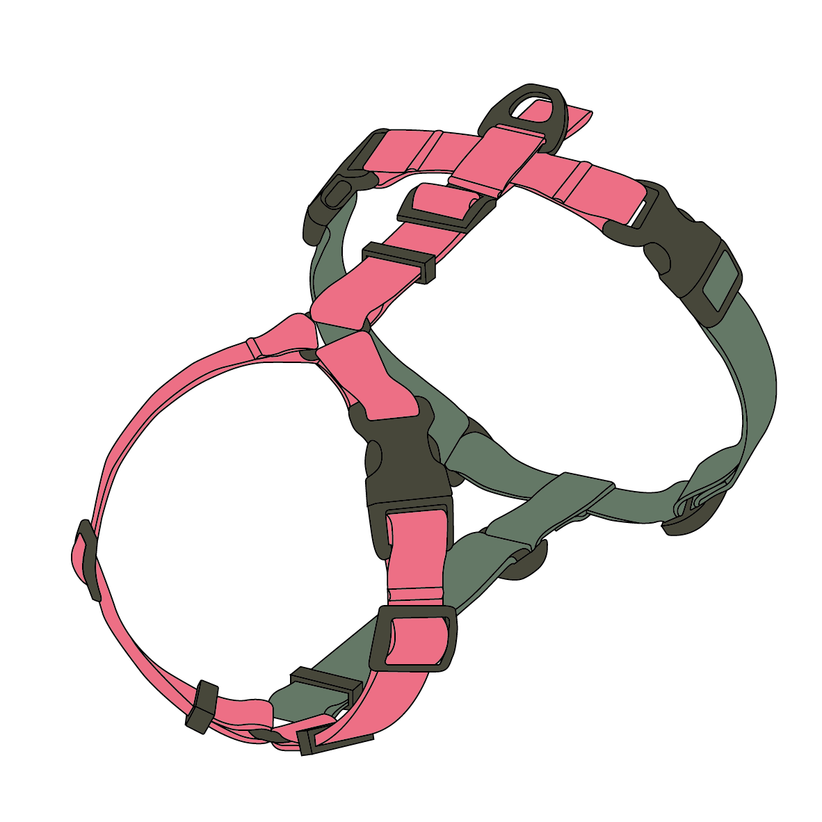 DOUBLE-COLORED HARNESS