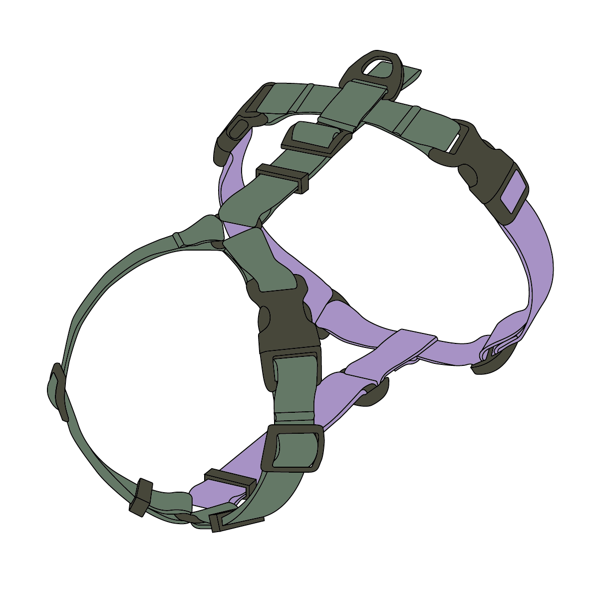DOUBLE-COLORED HARNESS