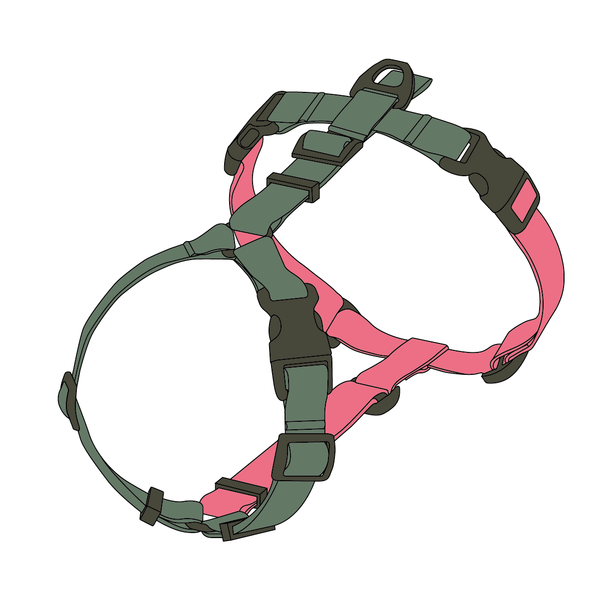 DOUBLE-COLORED HARNESS