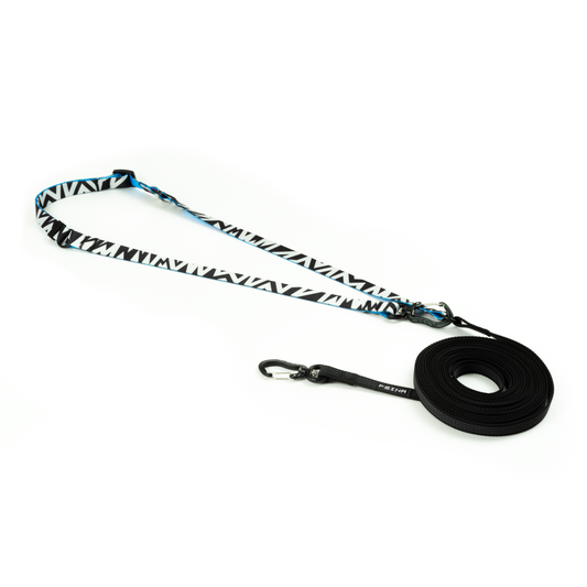 HANDS-FREE RUBBERIZED LEASH | BLACK ZEBRA