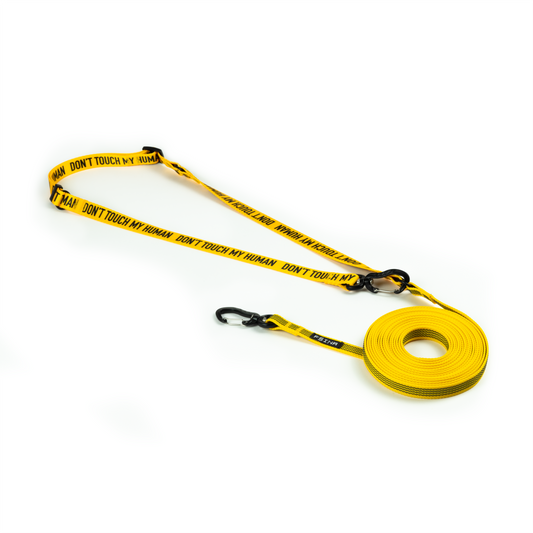 HANDS-FREE RUBBERIZED LEASH | YELLOW TOUCH